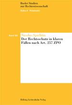 Cover-Bild Der Rechtsschutz in klaren Fällen nach Art. 257 ZPO