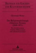 Cover-Bild Der Religionsphilosoph Johannes Hessen (1889-1971)
