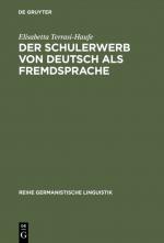 Cover-Bild Der Schulerwerb von Deutsch als Fremdsprache
