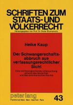 Cover-Bild Der Schwangerschaftsabbruch aus verfassungsrechtlicher Sicht