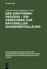 Cover-Bild Der Sirotherm-Prozess – Ein Verfahren zur rationellen Wasserentsalzung