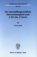Cover-Bild Der umwandlungsrechtliche Interessenausgleich nach § 323 Abs. 2 UmwG.