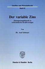 Cover-Bild Der variable Zins.