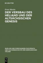 Cover-Bild Der Versbau des Heliand und der altsächsischen Genesis