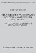 Cover-Bild Der völkerrechtliche Status Deutschlands zwischen 1945 und 1990