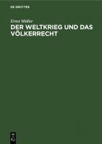 Cover-Bild Der Weltkrieg und das Völkerrecht