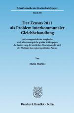 Cover-Bild Der Zensus 2011 als Problem interkommunaler Gleichbehandlung.