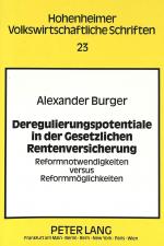 Cover-Bild Deregulierungspotentiale in der Gesetzlichen Rentenversicherung