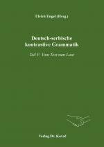 Cover-Bild Deutsch-serbische kontrastive Grammatik