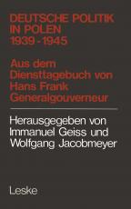 Cover-Bild Deutsche Politik in Polen 1939–1945