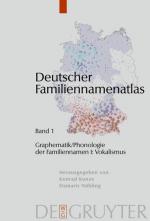 Cover-Bild Deutscher Familiennamenatlas / Graphematik/Phonologie der Familiennamen I