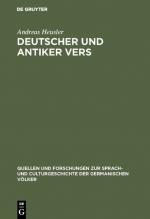 Cover-Bild Deutscher und antiker Vers