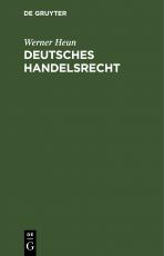 Cover-Bild Deutsches Handelsrecht