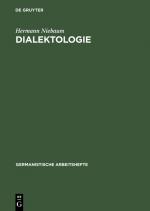 Cover-Bild Dialektologie