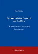 Cover-Bild Dichtung zwischen Grossstadt und Grosshirn