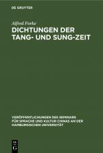 Cover-Bild Dichtungen der Tang- und Sung-Zeit