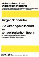 Cover-Bild Die Aktiengesellschaft im schweizerischen Recht