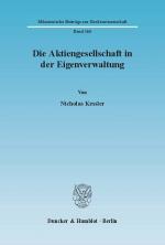 Cover-Bild Die Aktiengesellschaft in der Eigenverwaltung.