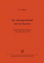 Cover-Bild Die Aktiengesellschaft und der Konzern