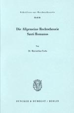 Cover-Bild Die Allgemeine Rechtstheorie Santi Romanos.