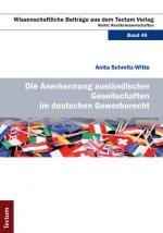 Cover-Bild Die Anerkennung ausländischer Gesellschaften im deutschen Gewerberecht