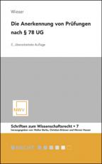 Cover-Bild Die Anerkennung von Prüfungen nach § 78 UG