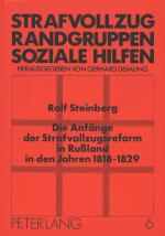 Cover-Bild Die Anfänge der Strafvollzugsreform in Rußland in den Jahren 1818-1829