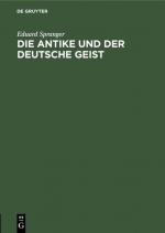 Cover-Bild Die Antike und der deutsche Geist