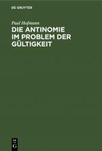 Cover-Bild Die Antinomie im Problem der Gültigkeit