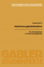 Cover-Bild Die Arbeitsabläufe im Versicherungsbetrieb