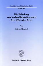 Cover-Bild Die Befreiung von Verbindlichkeiten nach Art. 135a Abs. 2 GG.
