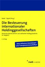 Cover-Bild Die Besteuerung internationaler Holdinggesellschaften