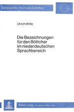 Cover-Bild Die Bezeichnungen für den Böttcher im niederdeutschen Sprachbereich