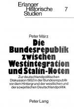 Cover-Bild Die Bundesrepublik zwischen Westintegration und Stalin-Noten