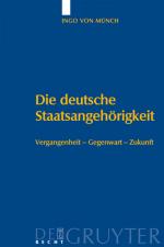 Cover-Bild Die deutsche Staatsangehörigkeit