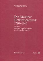 Cover-Bild Die Dresdner Hofkirchenmusik 1720-1745