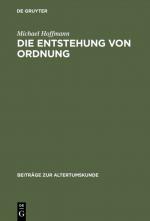 Cover-Bild Die Entstehung von Ordnung