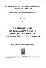 Cover-Bild Die Entwicklung des Gesellschaftsrechtes