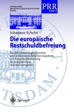 Cover-Bild Die europäische Restschuldbefreiung