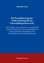 Cover-Bild Die Europäisierung des Teilbetriebsbegriffs im Umwandlungssteuerrecht