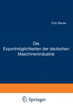 Cover-Bild Die Exportmöglichkeiten der deutschen Maschinenindustrie