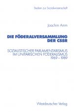 Cover-Bild Die Föderalversammlung der CSSR