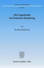 Cover-Bild Die Fragestunde im Deutschen Bundestag.