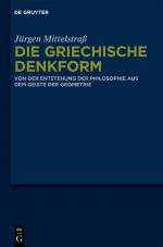 Cover-Bild Die griechische Denkform