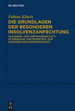 Cover-Bild Die Grundlagen der besonderen Insolvenzanfechtung