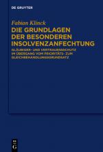 Cover-Bild Die Grundlagen der besonderen Insolvenzanfechtung