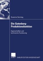 Cover-Bild Die Gutenberg-Produktionsfunktion