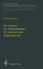 Cover-Bild Die Haftung der Mitgliedstaaten für Internationale Organisationen