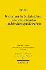 Cover-Bild Die Haftung des Schiedsrichters in der internationalen Handelsschiedsgerichtsbarkeit