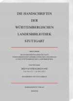 Cover-Bild Die Handschriften der Fürstlich Fürstenbergischen Hofbibliothek Donaueschingen in der Württembergischen Landesbibliothek Stuttgart